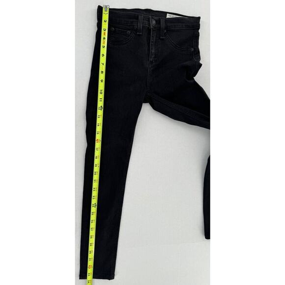 Rag & Bone Jeggings Size 26 High Rise Denim Leggings Black Grunge Goth P… - Picture 14 of 16